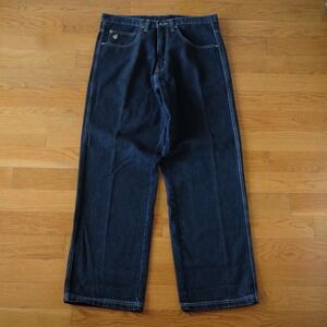 Rocawear Dark Wash Denim Jeans Men's Waist 36‎ Loose Fit Casual Streetwearr Y2K